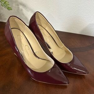 Jessica Simpson Dark Red Patent Heels